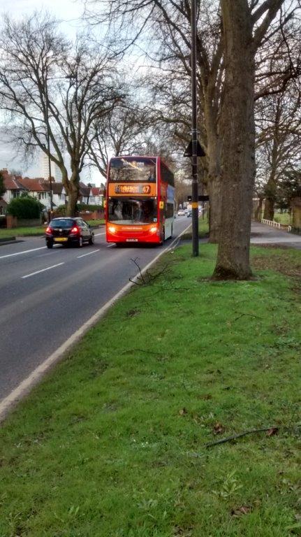 Bus driving along Pershore Road
