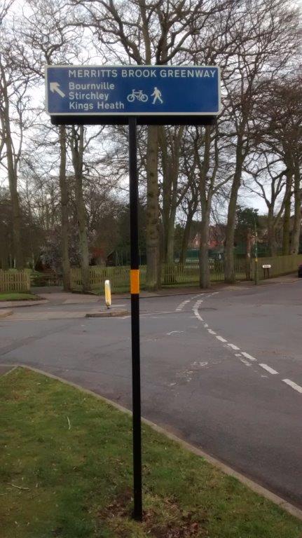 Signpost on Merritts Brook Greenway