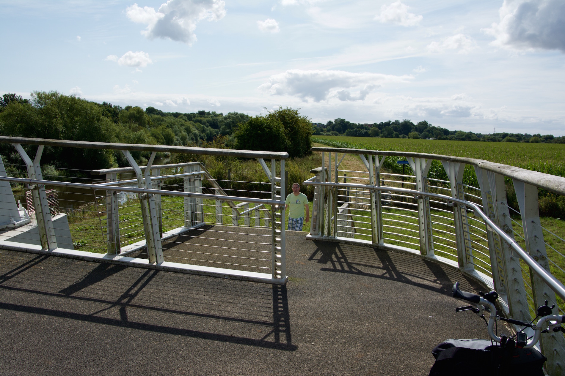Barrier at the top of stairs