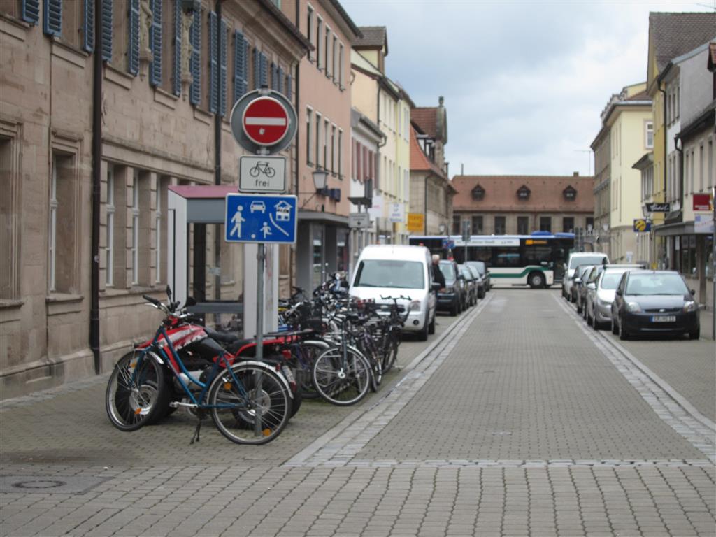 Traffic calming area in Erlangen