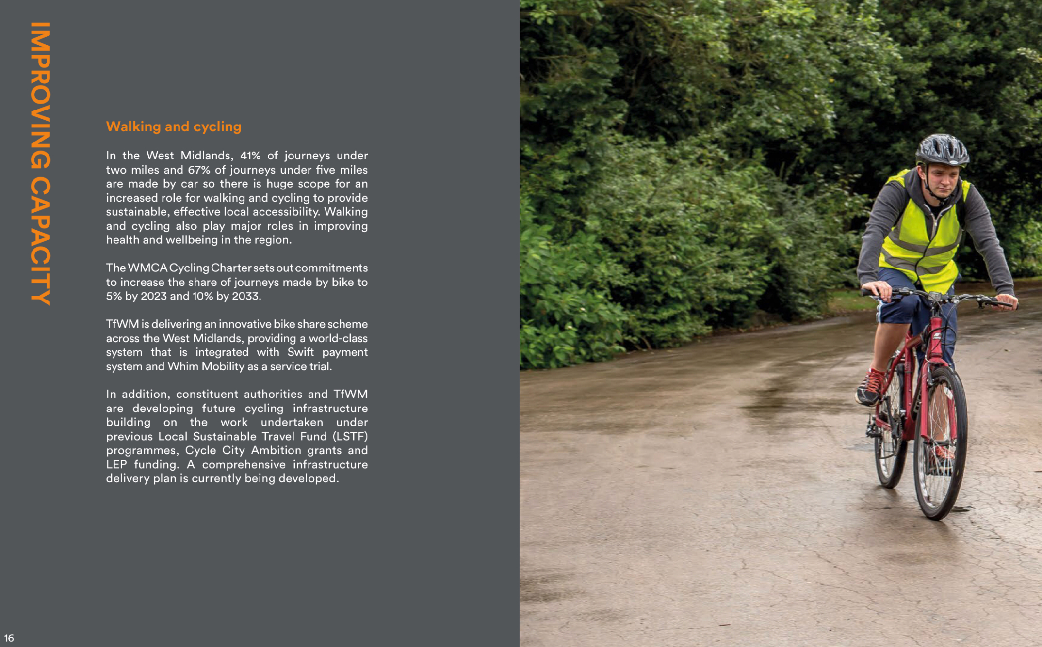 Improving capacity through walking and cycling