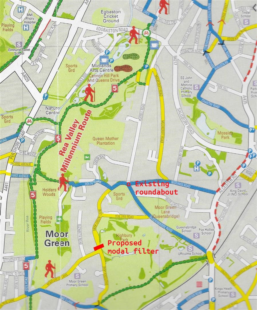 Proposed Moor Green Lane Modal Filter Proposed Moor Green Lane Modal Filter