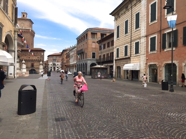Restricted traffic street in Bologna