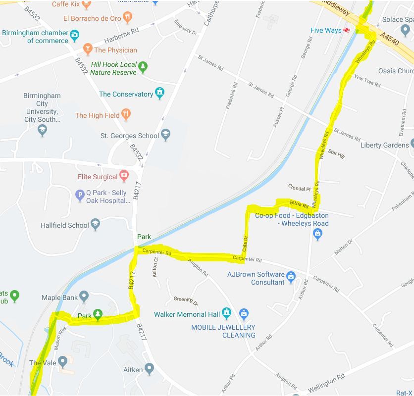 Edgbaston tunnel detour