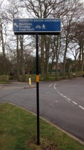 Signpost on Merritts Brook Greenway