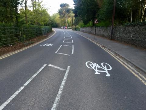 Central hatching that wastes space.