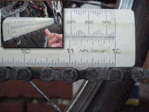 Minimal wear on this year-old chain