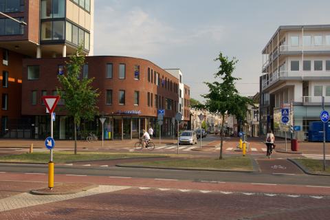 This shows a crossing out of the centre of Dordrecht.