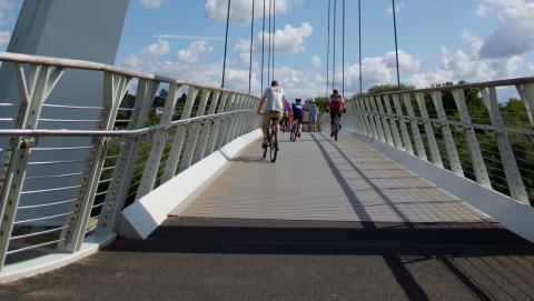Diglis Bridge and the Malvern Hills