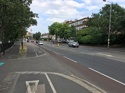 An example of dual cycling infrastructure.