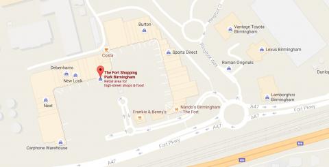 Map of the Fort Shopping Centre