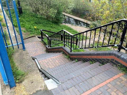 North brook Street steps top view