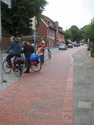 Segregated cycle path in Preetz