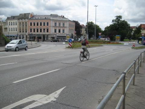 A Busy Urban Junction in Germany