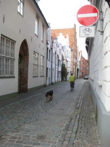 Contraflow cycling in Lübeck