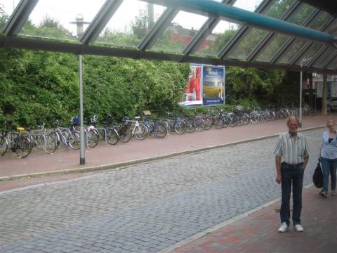 Cycle parking at Neumünster bus station