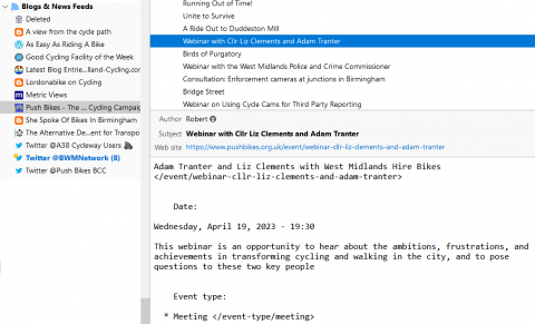 Viewing RSS News Feeds Using Thunderbird