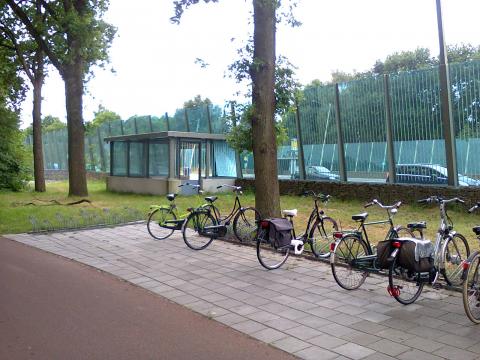 Cycle parking at a Dutch bus stop