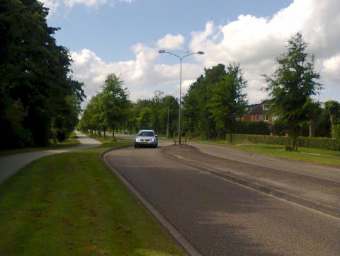 Chicane on a major road