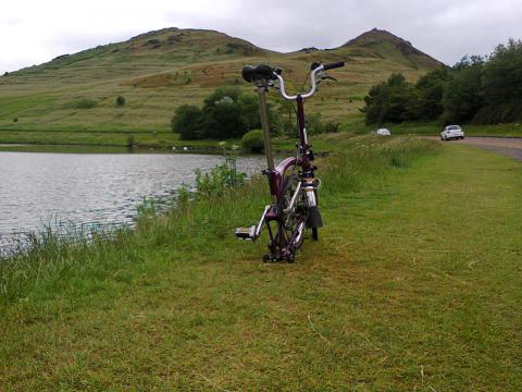 Taking a break on Arthur's Seat