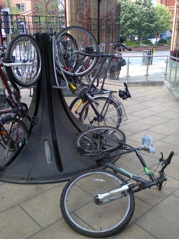 Cycle parking at Leicester Station