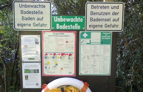 official bathing area facilities