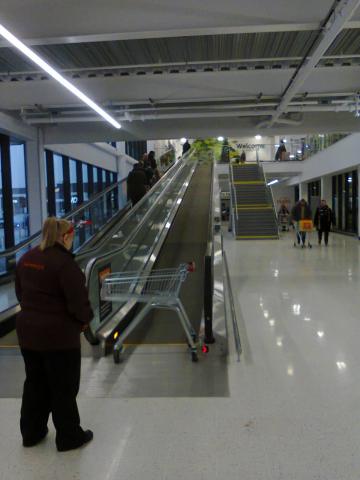 The travelator at the new Sainsbury's in Selly Oak is inconvenient, inefficient, and unreliable