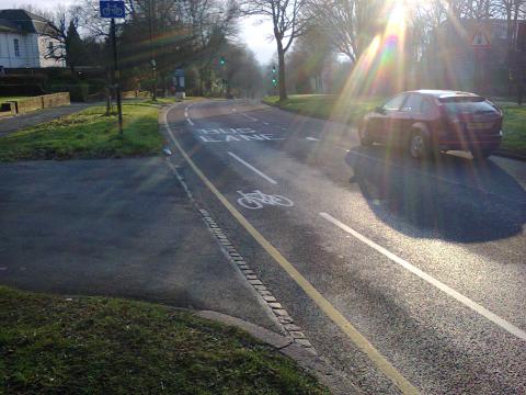 A38 pop-up cycle lane