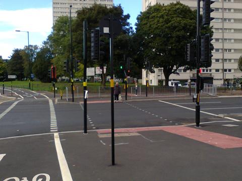 Pedestrian crossing at Pershore Road Priory Road junction
