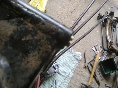 Hinge pin in position