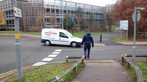 The cycleway outside the Barberry is astonishingly badly designed