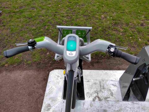 WM hire bike handlebars