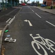 Joining the pavement.