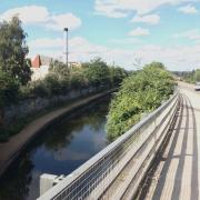 The A47 crossing over the canal.