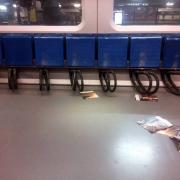 Cycle storage on a train in Copenhagen