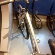 Wheel loops in use on a train in Copenhagen