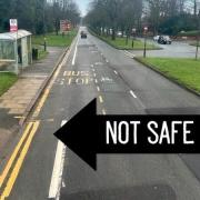 A38 cycleway painted cycle lanes are not safe