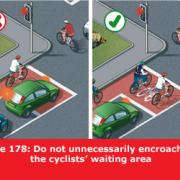Picture showing correct use of advanced stop lines.