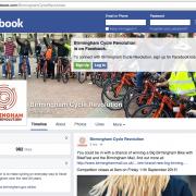 Screenshot of Birmingham Cycle Revolution's Facebook page