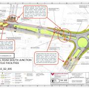 These annotated plans show the proposed changes to the Bristol Road South and Lickey Road junction.