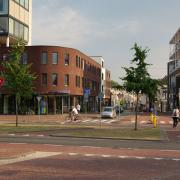 This shows a crossing out of the centre of Dordrecht.