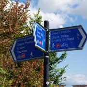 A sign next to Diglis Bridge