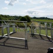 Barrier at the top of stairs