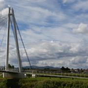 Diglis Bridge and the Malvern Hills
