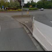 Dual carriageway entrance to the Fort Shopping Centre
