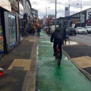 A bus stop bypass on the Curry Mile