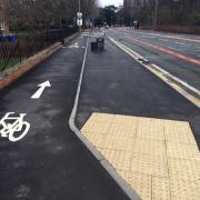 A bus stop bypass on Wilmslow Road