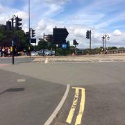 A toucan crossing in the middle of Worcester