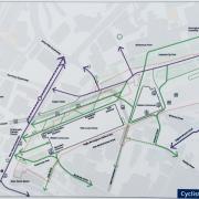 Suggested cycle flows around Curzon Station