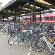 Cycle parking at Erlangen station